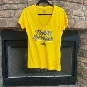 Rivalry Threads Northern Arizona University yellow T-shirt. Large